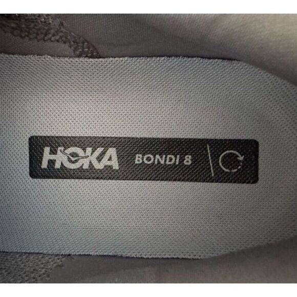 Hoka One One Men's Bondi 8 Running Shoes Gray Size 10D Athletic Sneaker - Picture 8 of 11